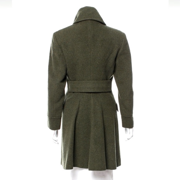 DOLCE & GABBANA Olive Green Double Breasted Wool COAT Silver Buttons M 6 42 RARE - Picture 8 of 13